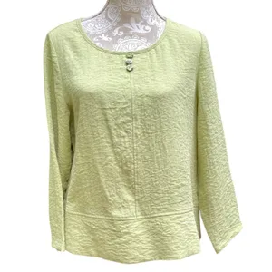 Habitat Clothes to Live In S Pastel Green Long Sleeve Tunic Top Blouse Artsy thumbnail 2