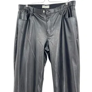 Abercrombie Curve Love Vegan Leather 90s Relaxed Pants Faux Leather Black 34 18L thumbnail 5