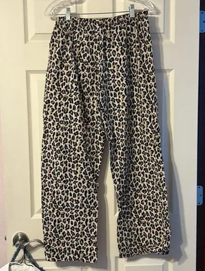 Vintage Express Leopard Print Pajama PJ Loungewear Pants Medium thumbnail 5