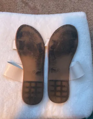 White Slip On Sandals Size 9.5 thumbnail 2