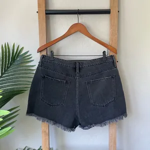 KanCan Black Frayed Hem Distressed Jean Shorts thumbnail 4