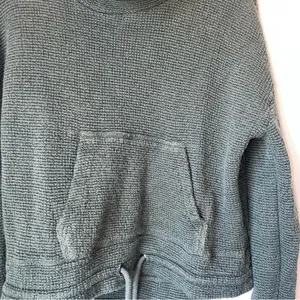 Sweaty Betty Green Turtleneck Knit Sweater with Kangaroo Pocket thumbnail 3
