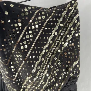 Express‎ Gray Stretch Knit Sequin Embellished Strapless Maxi Dress Dress Slit L thumbnail 4