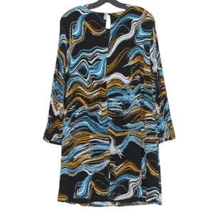 Nine West Dress Pleated Abstract Boho Marble Flowy Maximalist Artsy Lined XXL thumbnail 2