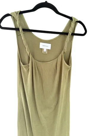 Current Elliott Olive Green Twisted‎ Strap Cotton Midi Tank Dress Size 2 Womens thumbnail 1