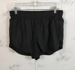 Athletic Works Black High Waisted Shorts L thumbnail 1
