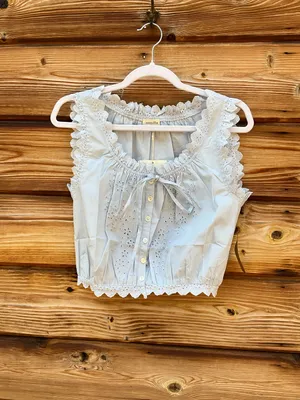 Sorella Light Blue Size XS Shelby Sleeveless Cropped Blouse Top Few Moda thumbnail 6