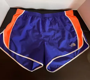 The North Face Women's Royal Blue & Orange Running Shorts thumbnail 1