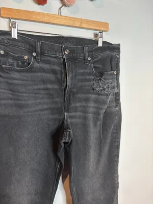 American Eagle Super Hi-Rise Ankle Straight black jeans thumbnail 2