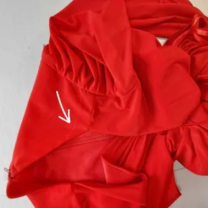 $398 Mac Duggal Ieena Formal Evening Gown Womens 10 Red Maxi Dress Wedding Party thumbnail 16