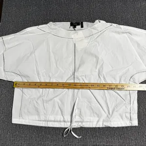Theory Women’s White Ladder Eyelet Top thumbnail 15