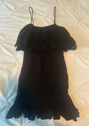 Black zara islet scrunch dress thumbnail 1