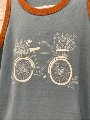 Natural Life Blue Ringer Tank Top Size Medium Retro and Boho thumbnail 3