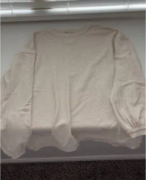 aerie heather cream sweatshirt thumbnail 1