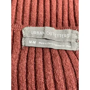 Urban Outfitters Brown Ribbed Knit Long Sleeve Bustier Corset Crop Top Size M thumbnail 5