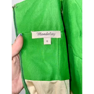 NWT Mandalay Dark Lime Green Beaded Embellished Mini Cocktail Party Dress Size 6 thumbnail 13