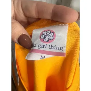 NWT It's a Girl Thing Football Graphic‎ Tee Orange Women's Medium Short Sleeve thumbnail 5