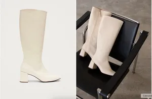 Alohas White Chalk Vegan Leather Boots thumbnail 2