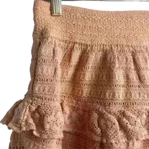 Aerie Women's M Light Pink Lace Ruffle Mini Skirt Summer Casual‎ NWT thumbnail 5