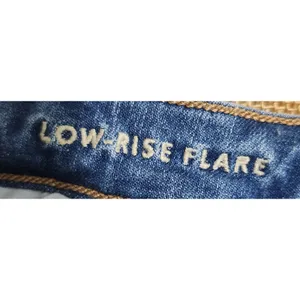 American Eagle Outfitters Low Rise Flare Jeans Floral Print Stretch Size Large‎ thumbnail 6