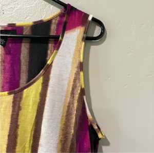 Kenneth Cole Yellow/Purple/White/Brown Multi Color Tank Top thumbnail 3