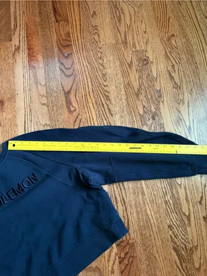 Lululemon Scuba Oversized Pullover Wordmark Black Crewneck Sweatshirt XS/S thumbnail 8
