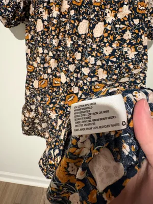 Universal thread long sleeve floral midi dress‎ blue orange size medium thumbnail 10