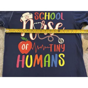 Primary Colorful Navy Elementary School Nurse Graphic Tee S, Back To School thumbnail 9