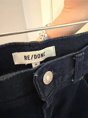 Re/Done Dark Wash Wide Leg Jean Size 29 thumbnail 3