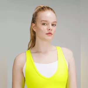 Lululemon Athletica NWT Power Pivot Ribbed Tank in Highlight Yellow women’s 12 thumbnail 4