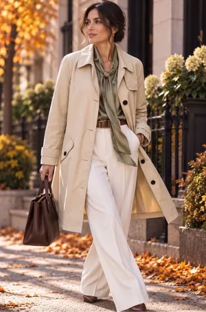LANDS' END Classic Trench Coat Jacket thumbnail 1