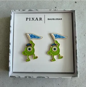 BAUBLEBAR Monsters Inc Mike Wazowski Pennant Earrings NEW NIB thumbnail 1