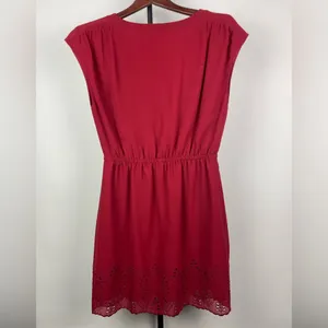 Madewell‎ Skygaze Red Eyelet Scallop Hem Embroidered Dress thumbnail 7