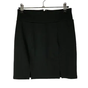 Urban‎ Outfitters UO Black Stretch Notch Hem Mini Skirt S thumbnail 3