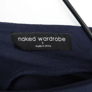 Naked Wardrobe Navy One Shoulder Side Tie Cutout Maxi Dress S thumbnail 5