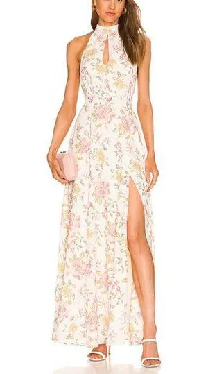 NEW NWT Yumi Kim High Demand Maxi Dress in Perfect Petal Floral Ivory XXS thumbnail 1