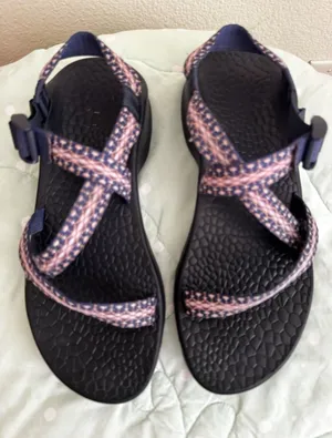 Chaco Black/Pink/Blue Strappy Sandals Women's US 11 Synthetic Adjustable thumbnail 1