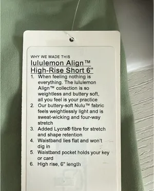 Lululemon Size 4 Align High-Rise 6” Biker Shorts in Desert Green thumbnail 5