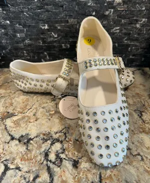 Camila Coelho Princess rhinestone Mary Jane flats Size 9 New Bling thumbnail 1