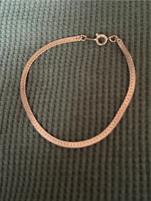 Rose Gold Herringbone Chain Bracelet - Women Jewelry thumbnail 3