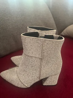 Madden Rhinestone Pointed Toe Booties with Cushioned thumbnail 6