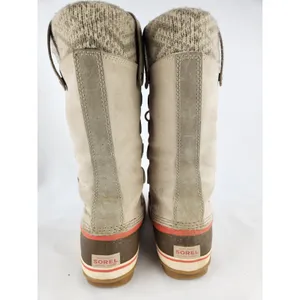 Sorel Joan Of Arctic Leather Boots Women SZ 10 Waterproof Thick Knit Snow Winter thumbnail 9