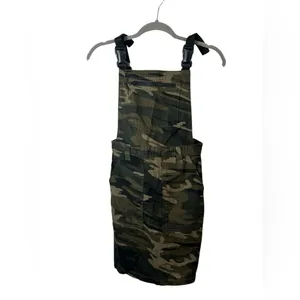 Topshop Camo‎ Overall Mini Dress Pinafore Skirt US 4 thumbnail 3