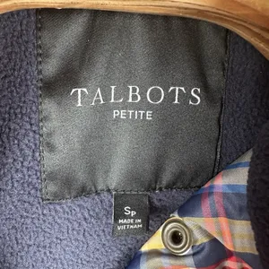 Talbots Quilted Tartan Plaid Puffer Vest Womens Small Petite SP Blue Red Yellow thumbnail 5