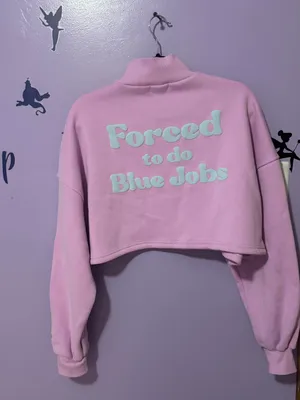 Strawberry Milk Mob Cropped Turtleneck Sweatshirt thumbnail 3