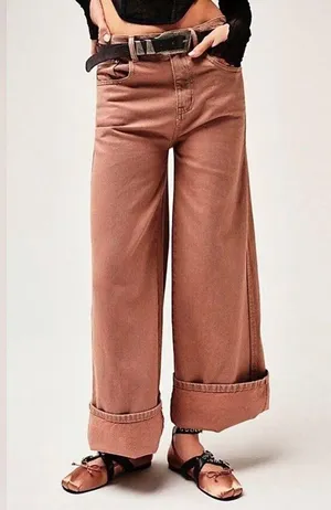 Free People We The Free CRVY Gia Wide-Leg Jeans Size 28. B19 thumbnail 1