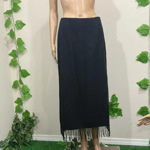 Pendleton Vintage Wool Elegant Black Maxi Skirt thumbnail 2