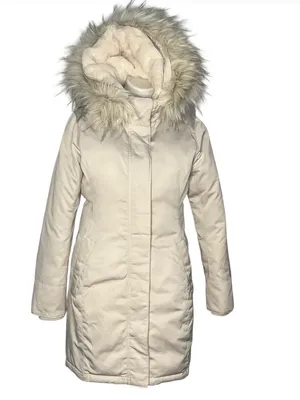 ABERCROMBIE & FITCH Ultra Parka Jacket Faux Fur Hood Womens Size Medium thumbnail 2