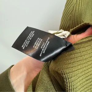 Aritzia Babaton‎ Fem Green Sculpt Knit Criss Cross Ribbed Halter Dress Size 2XL thumbnail 9