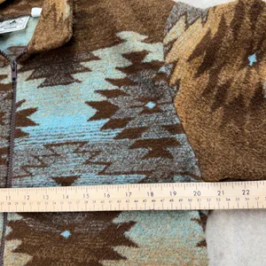 Black Mountain Outdoor‎ Women L Southwestern Fleece Jacket Brown Turquoise USA thumbnail 5